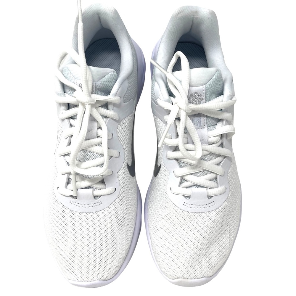 NIKE REVOLUTION 6 NN Mesh White Silver DC3729 101 Women's Sneakers - Picture 7 of 11